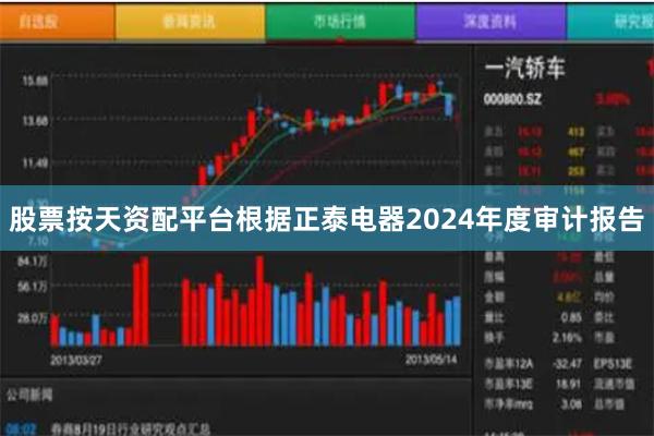 股票按天资配平台根据正泰电器2024年度审计报告