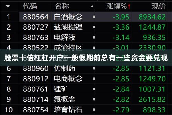 股票十倍杠杠开户一般假期前总有一些资金要兑现